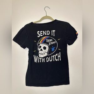 Dutch Bros Black T-Shirt 'Send it with Dutch'